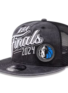 NBA西部冠军2024达拉斯东契奇欧文帽子网帽New Era棒球帽