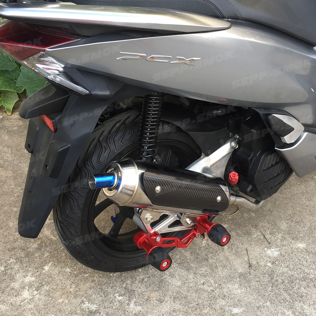 适用Honda本田PCX150摩托车新款改装静音排气管小嘴彩钛2017-2018