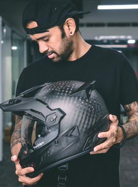 KLIM KRIOS  PRO碳纤维变色镜片摩旅越野轻量化摩托车头盔拉力盔