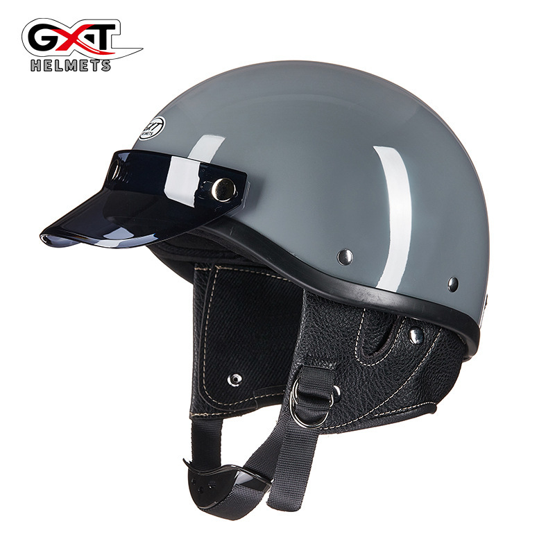 GXT日式复古半盔夏季瓢盔哈雷女踏板机车摩托车电动车头盔小盔体
