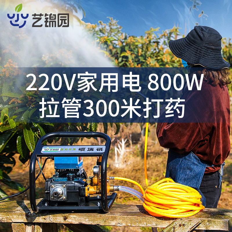 220V柱塞泵打药机高压农用喷雾器大功率自吸泵双缸药泵果园打药泵