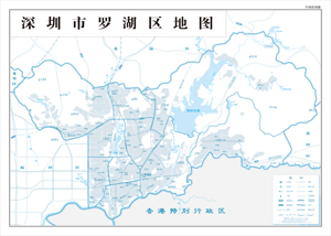 深圳市罗湖区2地图定制行政区划水系交通地形卫星流域小区村界打