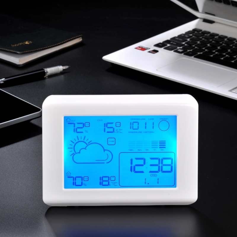 香港NiD电子闹钟 日历天气预报 室内外温湿度气压显示闹钟正