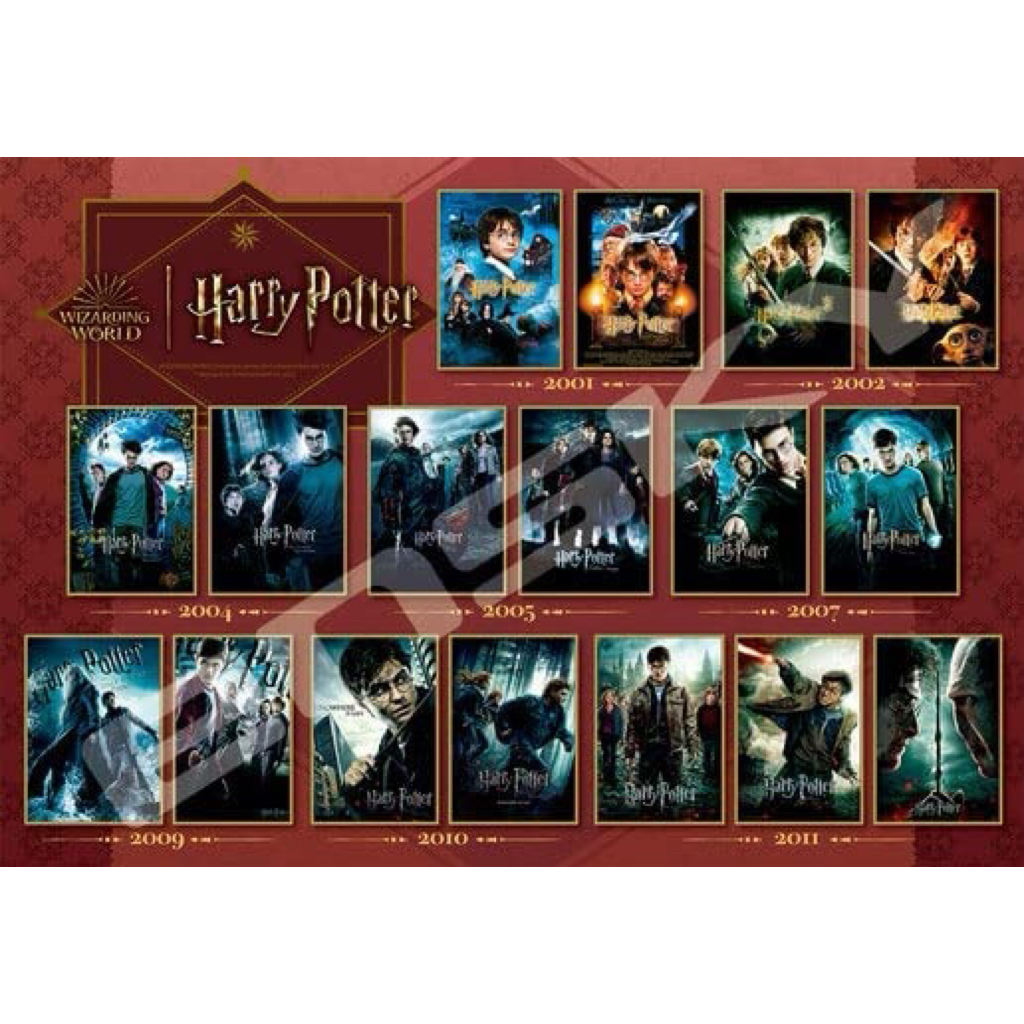 【日本代购】Harry potter哈利波特电影海报拼图1000片