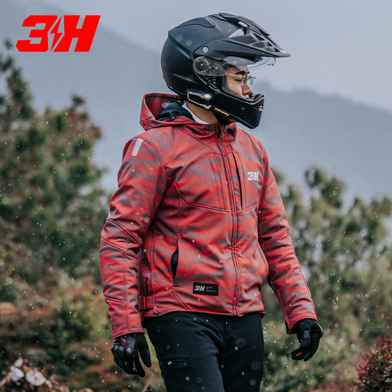 新品3h磐石骑行服摩托车男款套装夏季机车赛车服极光装备透气防摔