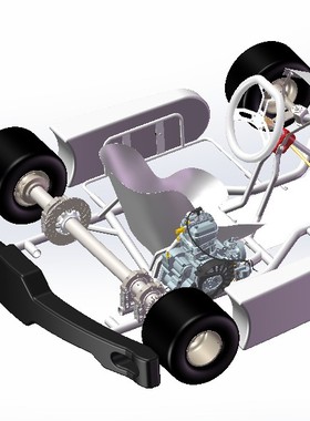 125cc单人电动卡丁车设计图纸 IGS格式