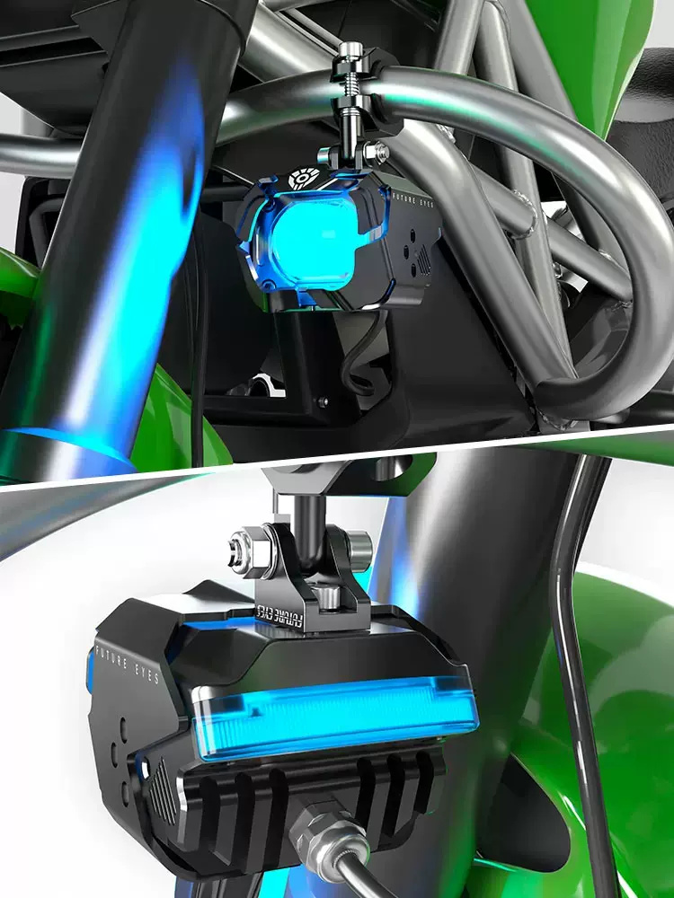 未来之眼 F30P摩托车透镜改装射灯电动车铺路远近光一体切线灯爆