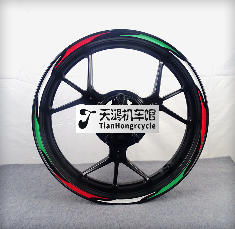摩托车轮毂钢圈车圈改装个性贴纸雅马哈YZF1000R1 R6 17寸反光贴