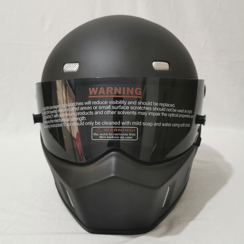 AMG头盔机车男全盔黑色磨砂猪头盔哑光摩托车玻璃钢女赛车头盔