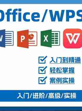 office/ppt/wps/word/excel图标制作教程工资表课程素材班会格式