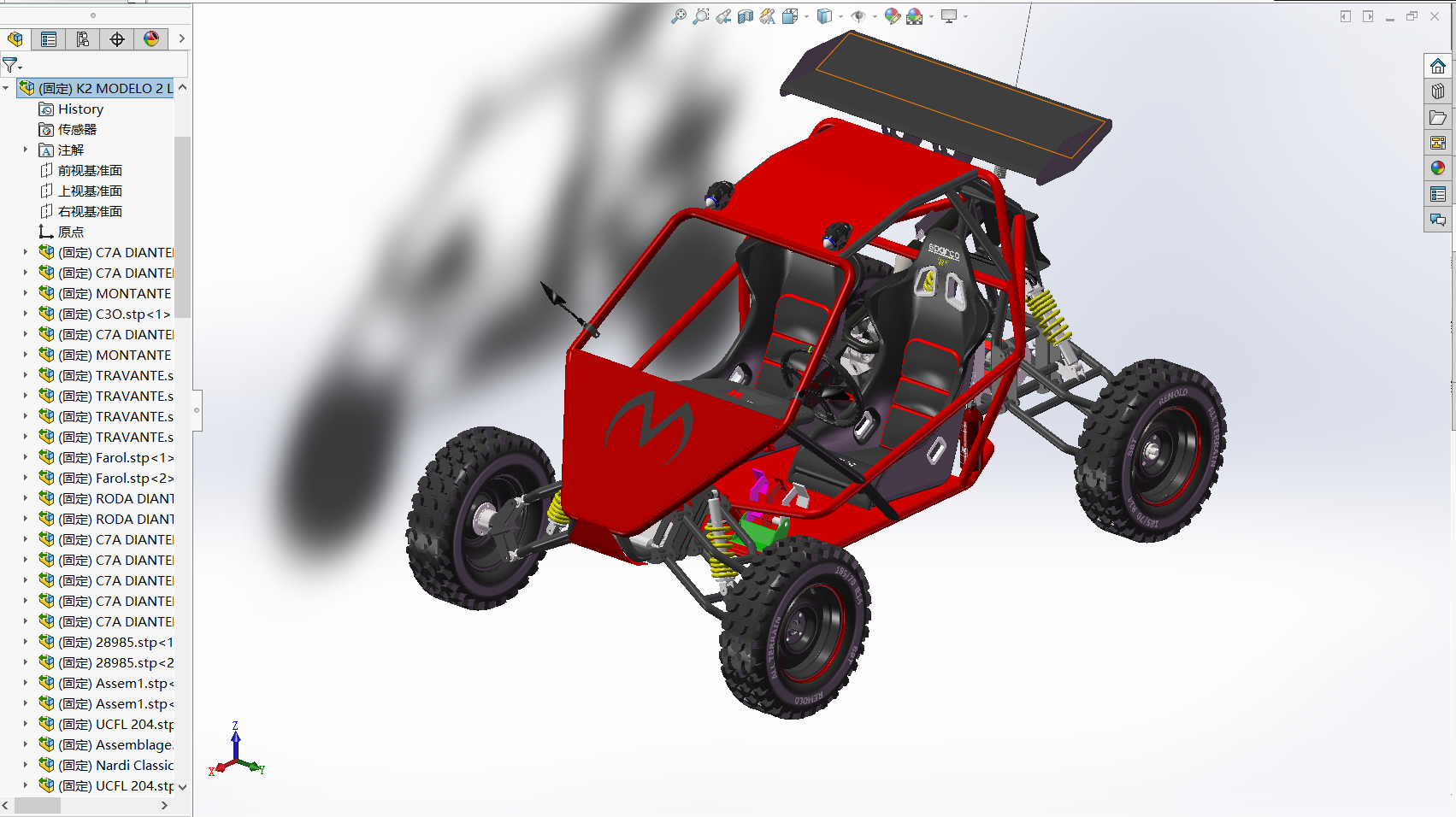 400cc沙滩车钢管车卡丁赛车3D数模图纸三维建模设计STP 模型