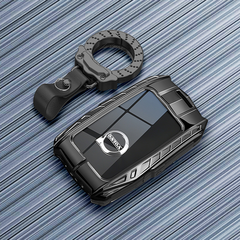 适用于沃尔沃S90钥匙套XC60高档S60新款XC40改装C40车包壳扣volvo