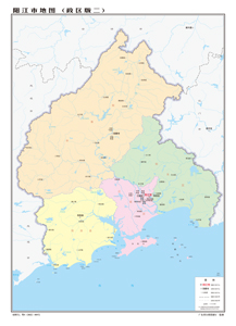 阳江市2地图行政区划水系交通地形卫星流域地貎乡镇村l界打印定制