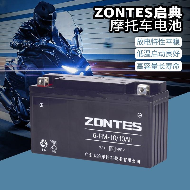 升仕ZT310-X1-X2-T1-T2-R1摩托车电瓶电池ZONTES启典KD150-U原装