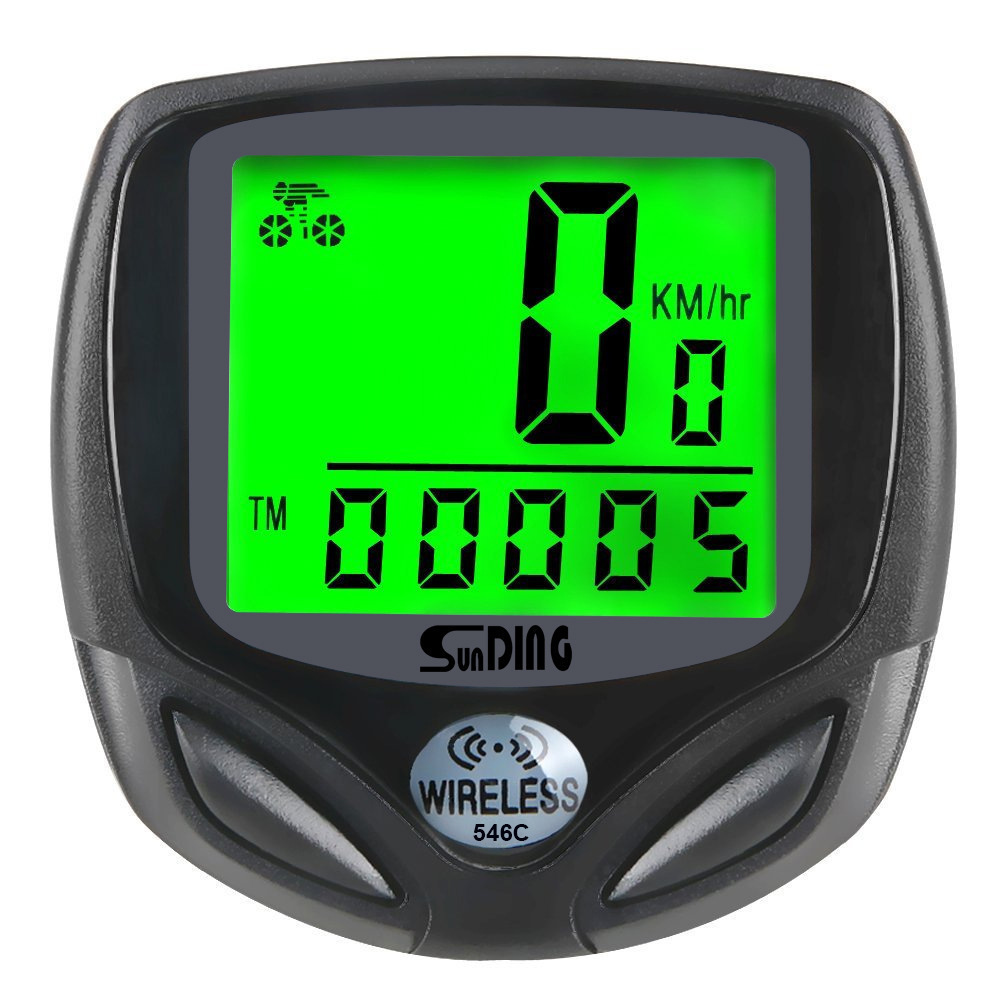 548C自动山地车计速器里程表记速表 骑行装备防水夜光自行车码表