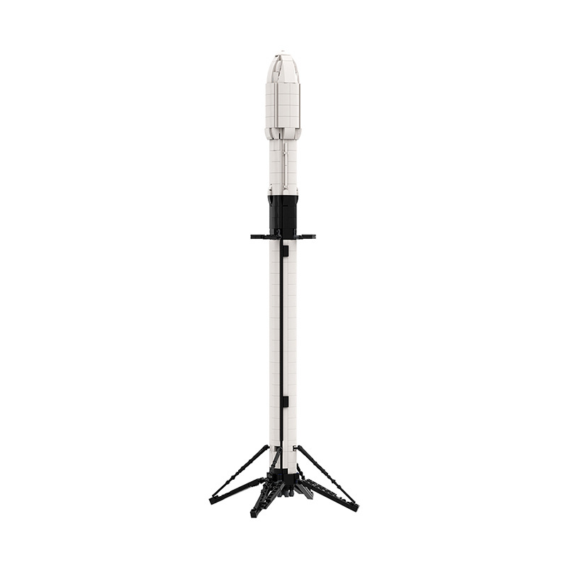 【高砖零件】SpaceX猎鹰9号中型运载火箭航天模型MOC拼装积木玩具