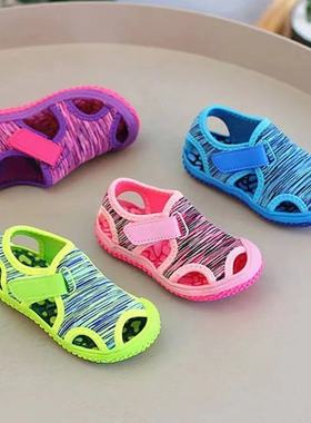 凉鞋2023年新款女儿童布鞋软底防滑包头男小童夏季幼儿园室内鞋子