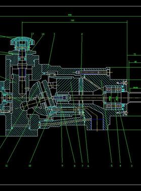 J837-轴向柱塞泵设计【直轴式】CAD图