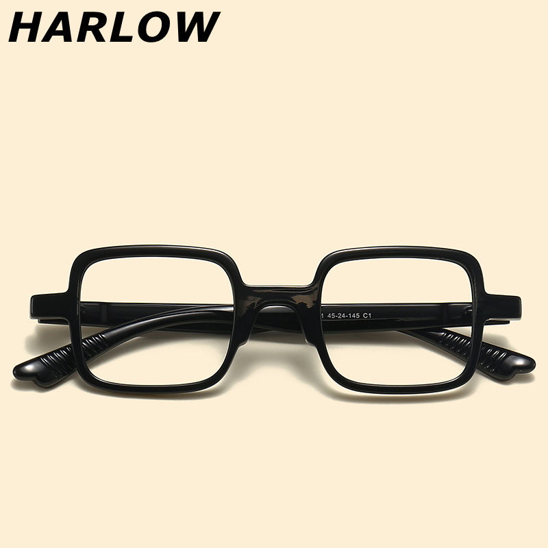 高度近视眼镜框男女厚边配800/1000度以上TR90黑色小方框眼镜架潮