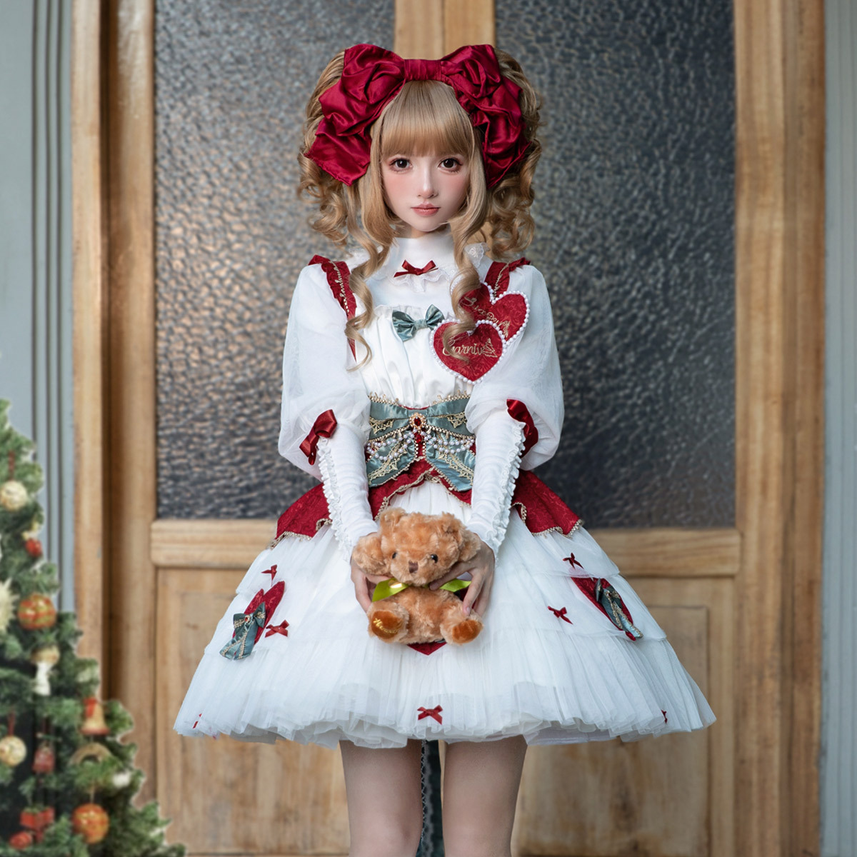 【冬日狂欢】原创设计Lolita洛丽塔甜美可爱长袖洛丽塔连衣裙套装