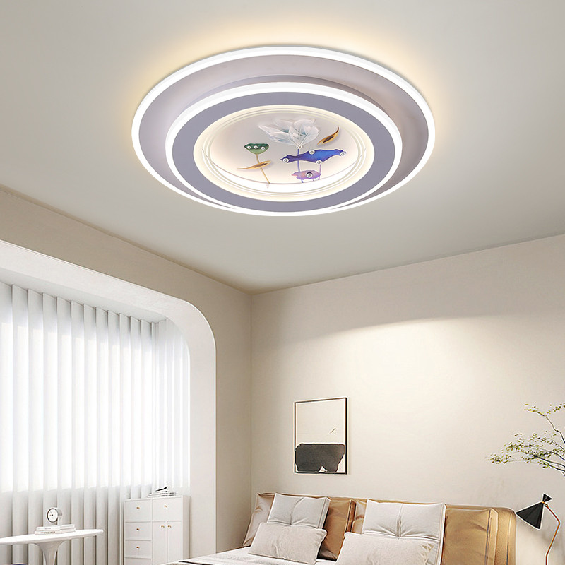 卧室吸顶灯2023新款客厅LED超薄灯现代简约大气主卧房间灯具大全