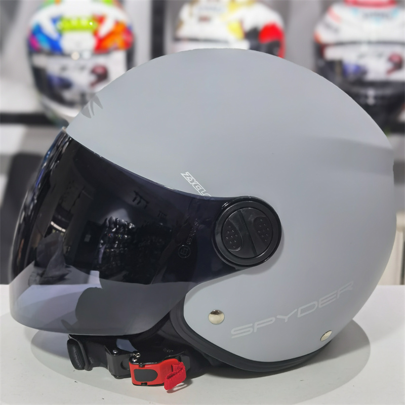 新款SPYDER双镜片摩托车头盔 男女舒适轻量级性价比春夏秋半盔赠