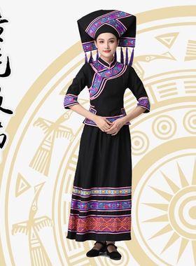广西壮族民族服装女传统服民族风花边回娘家三月三歌圩节民族服饰