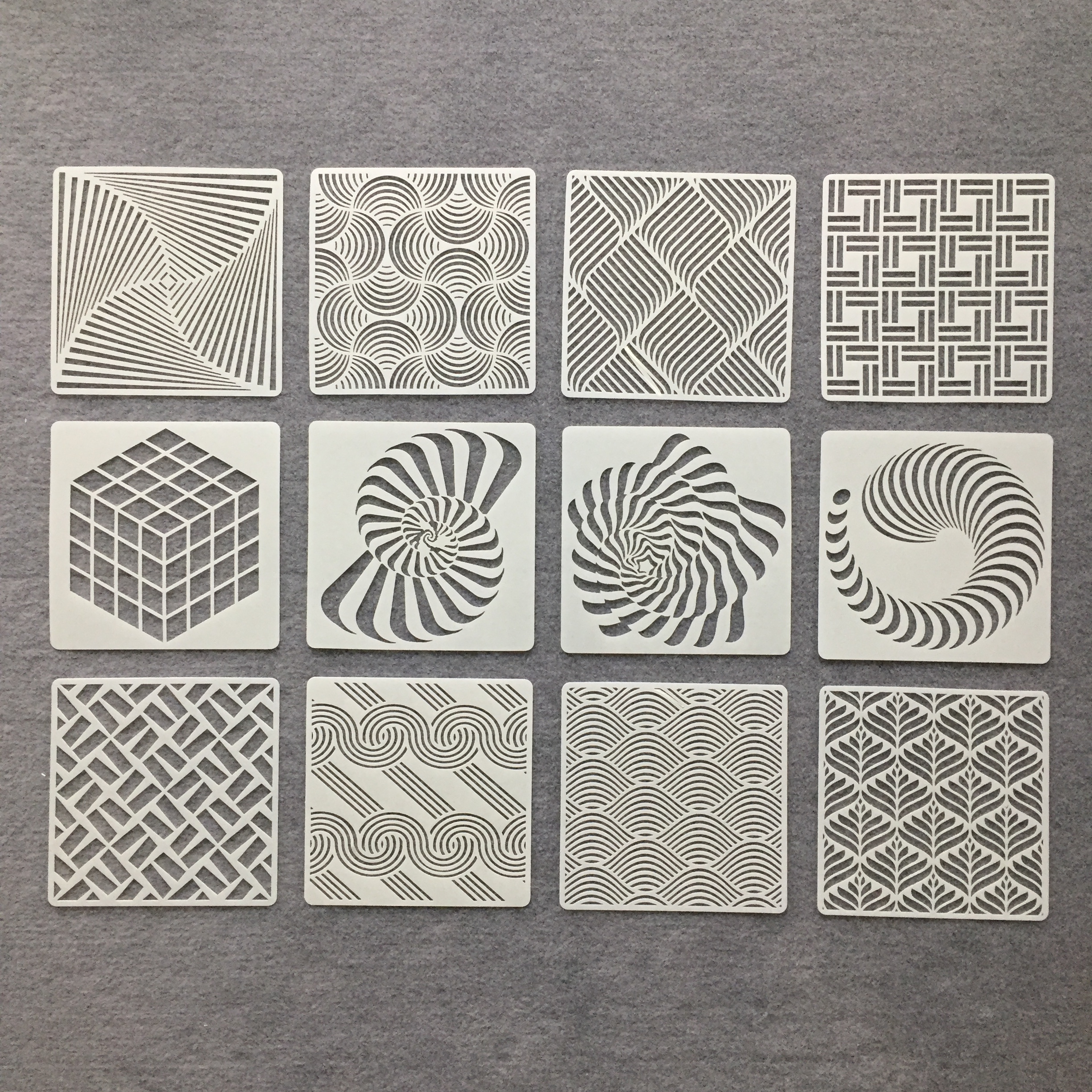 新亚马逊跨境DIY几何模板曼陀罗图形模板瓷砖喷绘不规则镂空模板