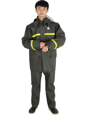 谋福（CNMF）645雨衣雨裤套装男女防水电动车摩托车雨衣绿色XL