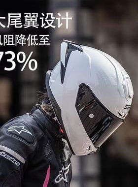 GSB大尾翼361GT东来也国潮男女机车头盔摩托车全盔百万骑行装备