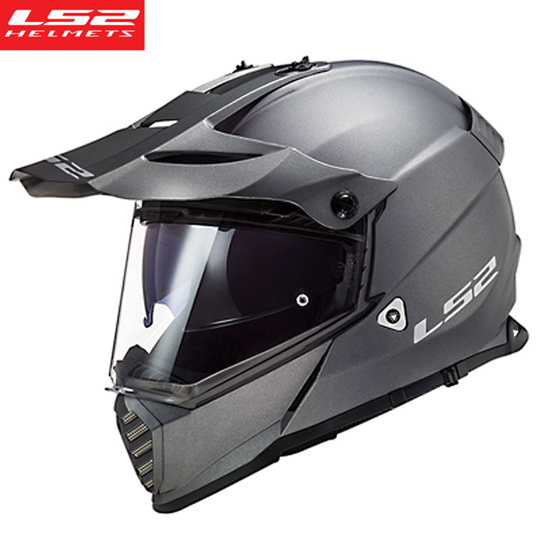 正品LS2越野拉力盔全盔摩托车头盔男女四季机车双镜片3C认证MX436