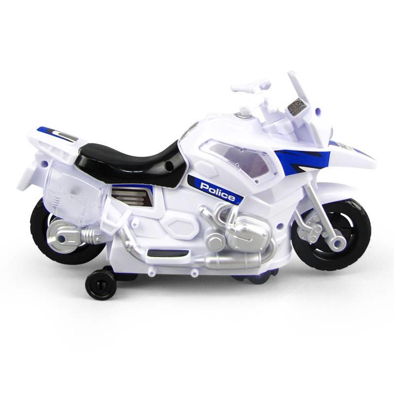仿真合金机车男孩110警察车大号1:10国宾摩托车模型铁骑警车玩具