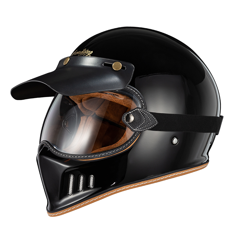 正品哈雷巡航车品牌安全盔复古摩托车头盔3c认证四季通用男士机车
