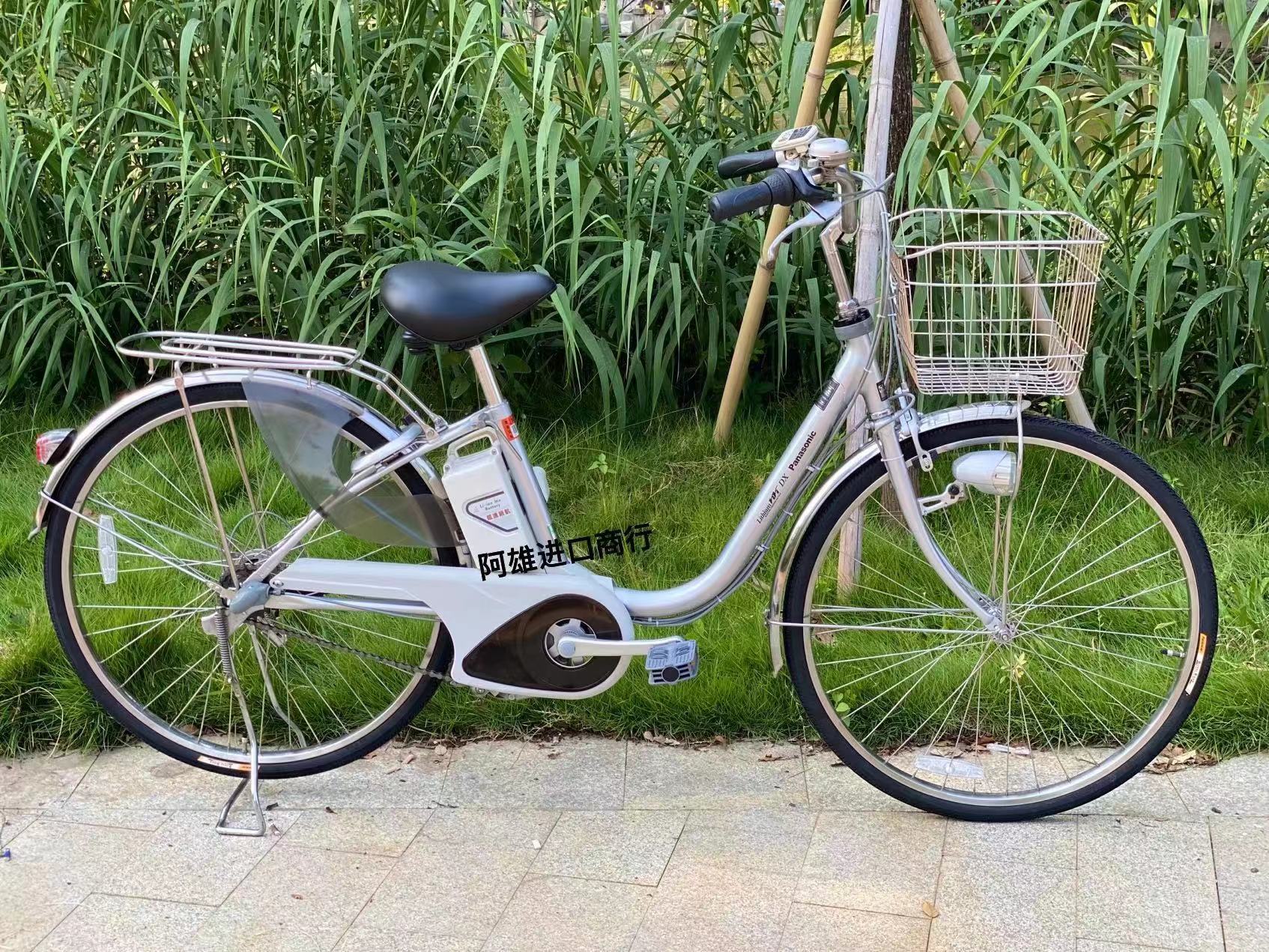日本进口二手自行车松下18款26寸钢架 日系内三速电动助力自行车