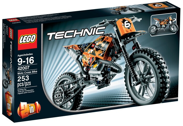 乐高LEGO 42007科技机械系列越野摩托车收藏儿童智力积木拼接
