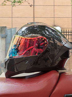 LVS新国标3C认证摩托车头盔男女双镜片揭面盔半全覆式头盔四季