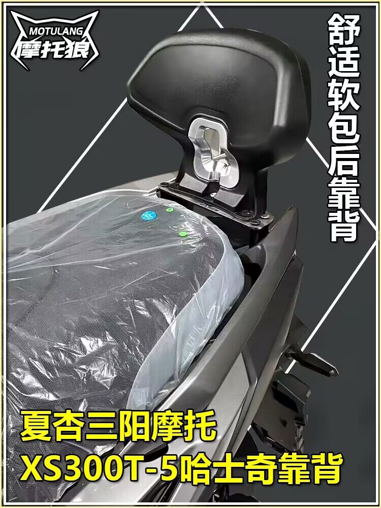 三阳哈士奇300靠背XS300T-5改装摩托车后靠垫腰靠Husky300ADV背靠
