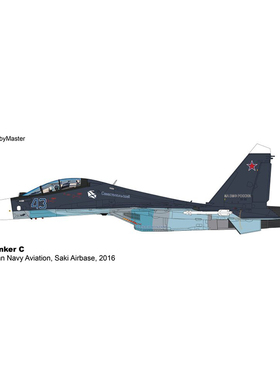 8月 HA9510 苏30战斗机 Su-30SM Blue43 俄罗斯海军航空兵 2016年