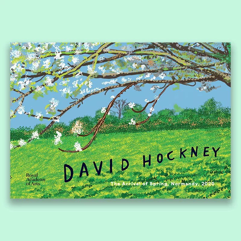 大卫·霍克尼诺曼底的春天系列绘画风景田野装饰海报客厅卧室6送1