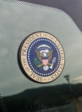 美国总统徽章车贴个性3D立体金属汽车贴电动摩托车身装饰侧标尾标