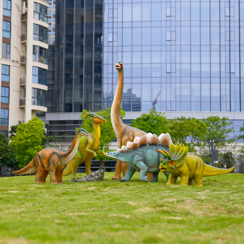 仿真动物大型恐龙模型玻璃钢雕塑游乐园幼儿园摆件园林景观装饰品