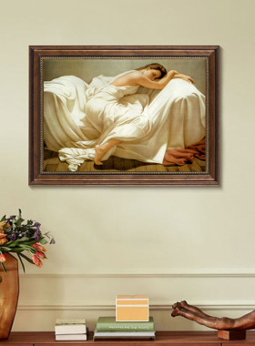 美式酒店卧室古典人物壁画玄关走廊装饰画油画欧式客厅背景墙挂画