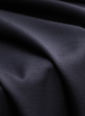 意大利进口黑藏青薄款精纺羊毛纯羊毛抗皱西装面料设计师布料