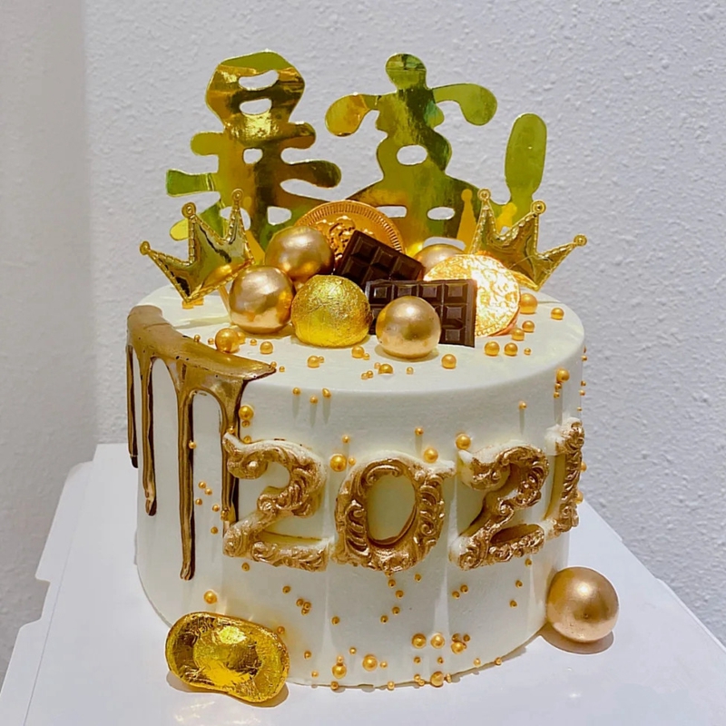 2021新年暴富跨年元旦蛋糕装饰仿真元宝摆件数字硅胶模具铜钱插件