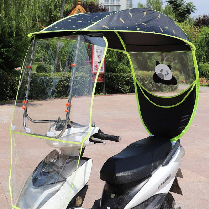 电动车棚子防风防雨电瓶摩托车新款2022加厚遮阳伞加大挡风罩