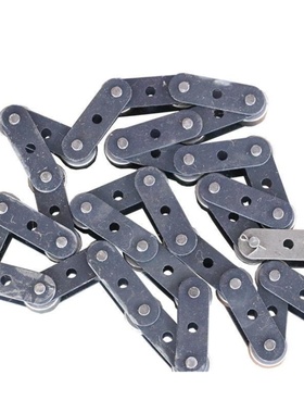 厂不锈钢刮板机链条4分5分16A滚子输送链单双排带耳弯板工业传销