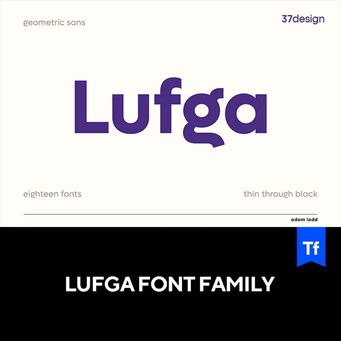 Lufga 无衬线英文字体logo标识品牌海报广告排版版式字体安装下载