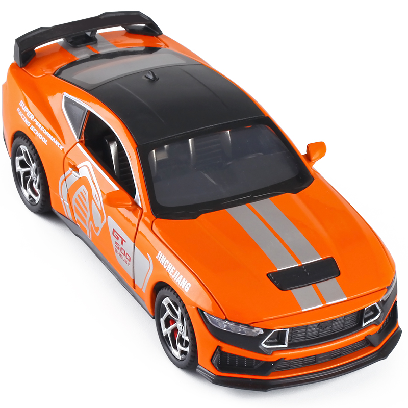 野马谢尔比GT500眼镜蛇肌肉跑车 仿真合金开门小汽车模型玩具摆件