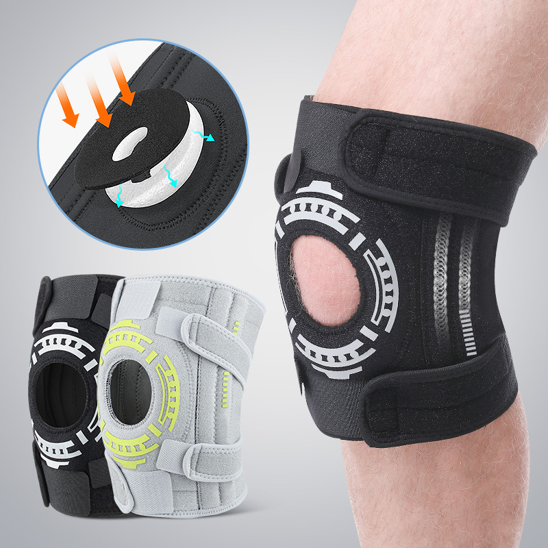 运动护膝加压保护半月板护髌骨绷带男女篮球跑步骑行摩托护腿护具