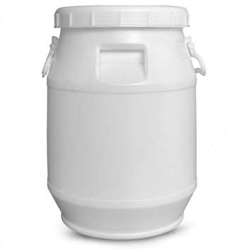 新品新新加厚塑料桶25公斤大口化工桶储水桶白色螺旋带盖圆桶粮食